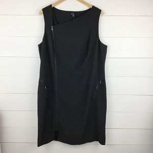 Mynt 1792 Plus 22 Dress Sleeveless Zip Up Black